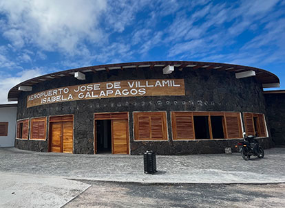 Aeropuerto de la isla Isabela Galápagos.