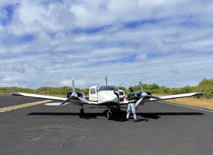 Avioneta para vuelos interislas en las islas Galápagos.